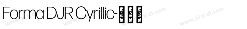Forma DJR Cyrillic字体转换 Forma DJR Cyrillic字体转换